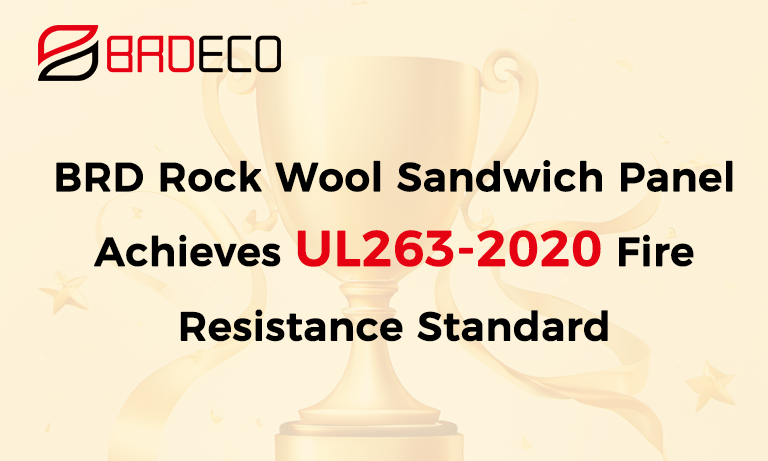 BRD Rock Wool Sandwich Panel lulus Ujian Resistance Api UL263-2020